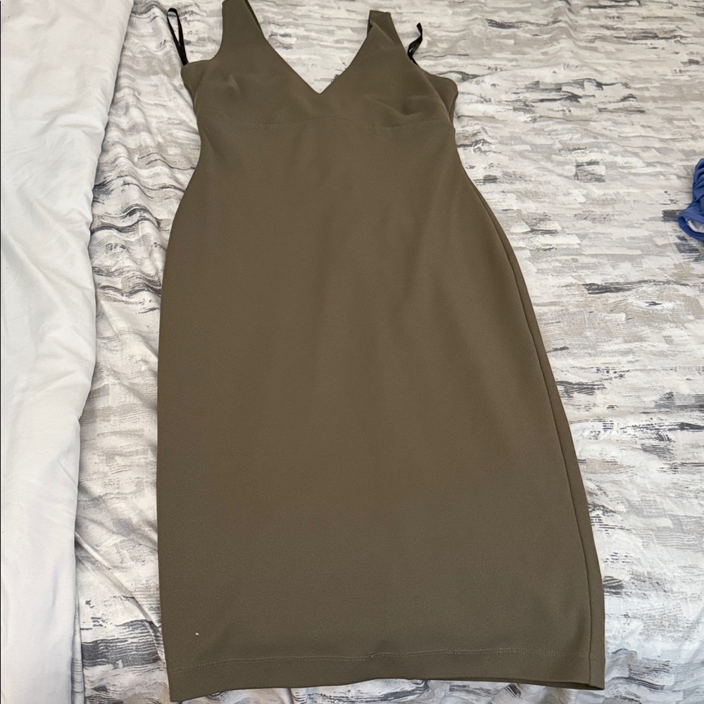 Olive Green Sleeveless Dress